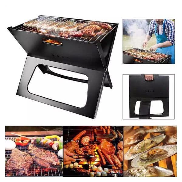 Barbecue Gril Poêle à Charbon Pliable et Portable Noir Garantie 1Mois