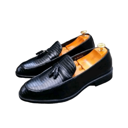 Mocassin Noire Cuir Chic